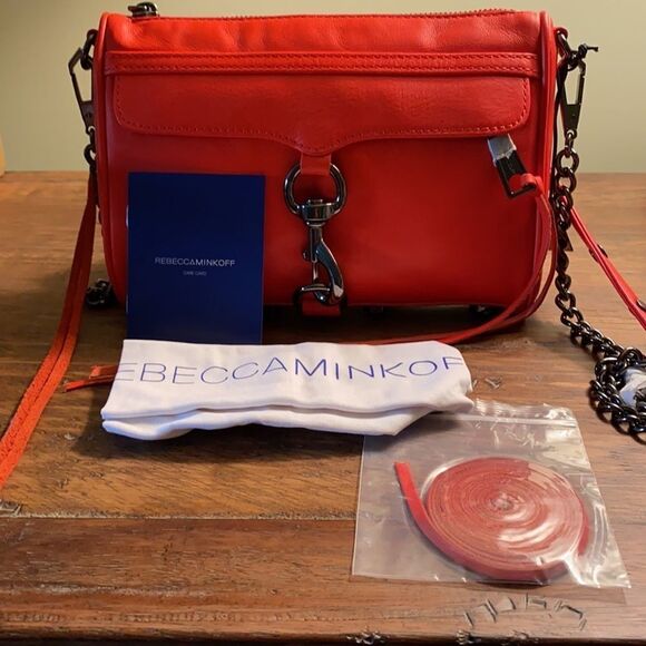 REBECCA MINKOFF “Mini MAC” Watermelon Leather Xbdy - Picture 2 of 8